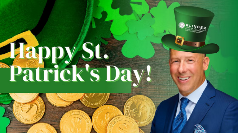 Image of Bob sending cheerful St. Patrick's Day greetings, surrounded by festive decorations and shamrocks, with 10 fun trivia bits about the holiday.