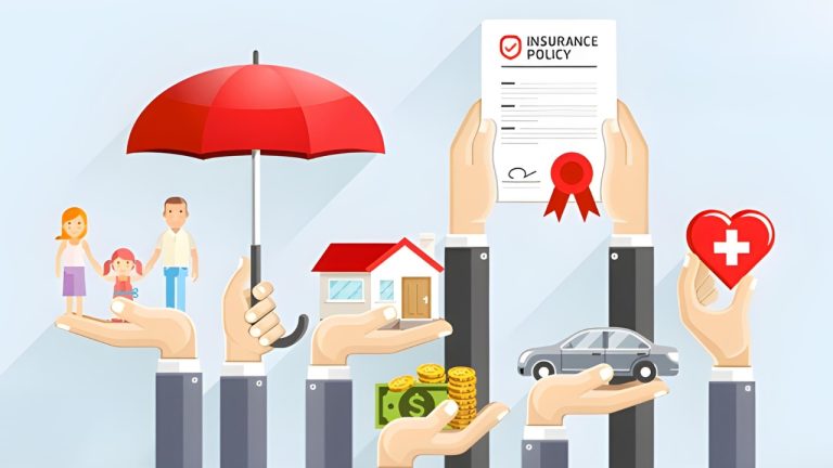 Illustration of various insurance policies bundled together, representing savings and streamlined coverage.